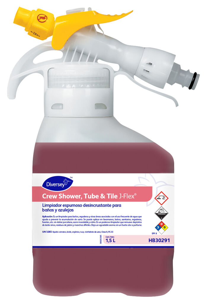 CREW TUBE &TILE 2x1.5L - Limpiador espumoso desincrustante para baños y azulejos